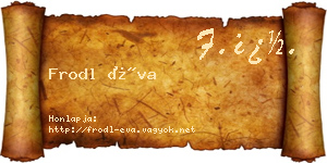 Frodl Éva névjegykártya